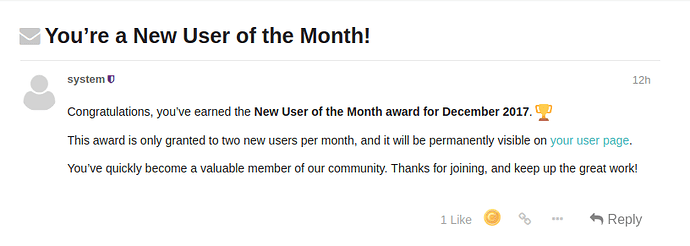 User of The Month
