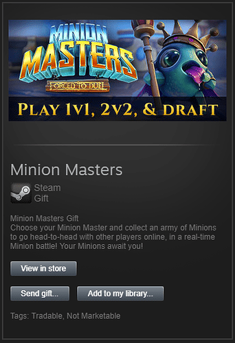 Minion masters steam gift