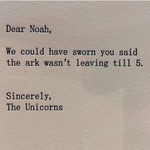 Noah did it