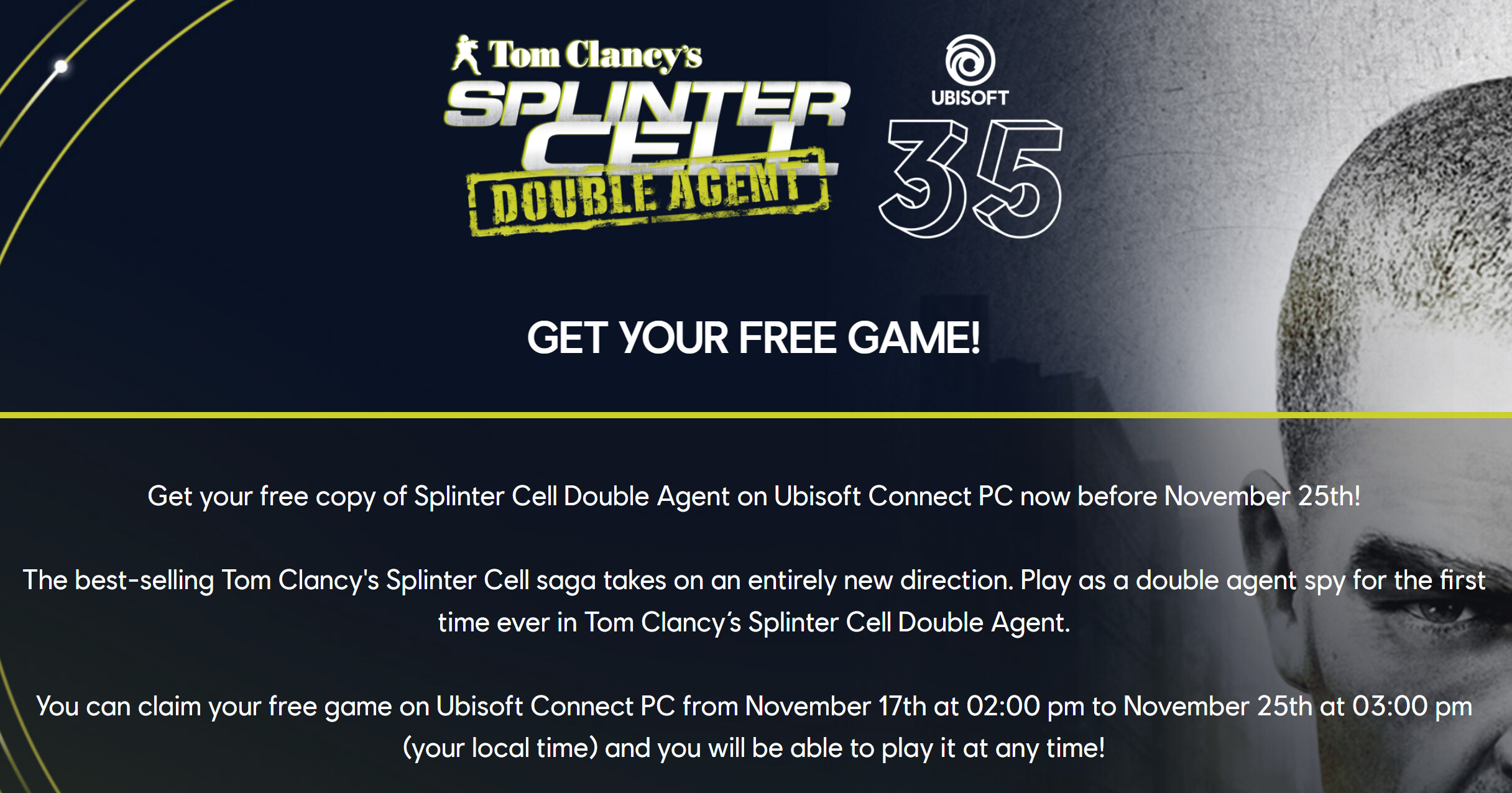 Tom Clancy's Splinter Cell Double Agent, PC - Ubisoft Connect